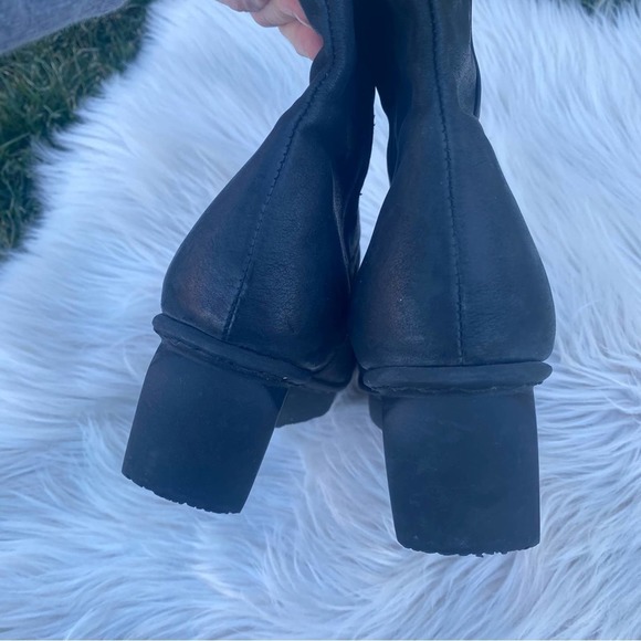 TRIPPEN Blaze Black Side-Zip Wedge Platform Leather Ankle Boots booties 40 EU - Picture 6 of 12